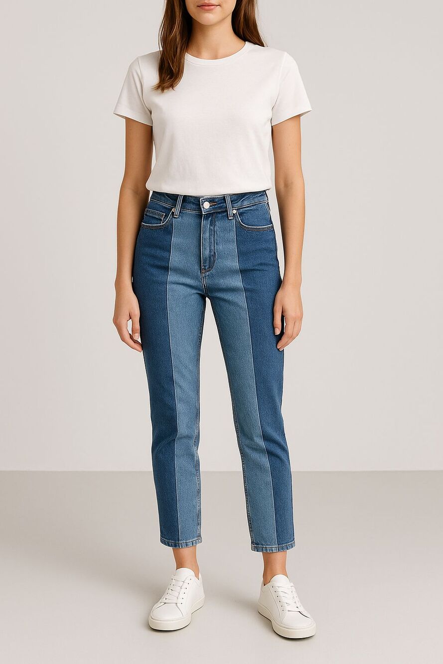 Good American Good Legs Crop Color Block Jeans 6/28